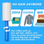 Lint Rollers for Pet Hair Extra Sticky, 800 Sheets Mega Value Set Lint Rollers for Pet Hair Removal, Dog and Cat Lint Remover for Clothes, Furniture, Carpet
