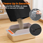 Small Cat Litter Mat, Double Layer Honeycomb Litter Box Mat | 20x14”, Reduces Litter Tracking, Waterproof, Non-Slip, Soft on Paws, Scratch Resistant, Easy to Clean, Black