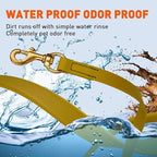 Viper Biothane K9 Working Dog Leash Waterproof Lead for Tracking Training Schutzhund Odor-Proof Long Line with Solid Brass Snap for Puppy Medium and Large Dogs 6ft, Treasure Gold