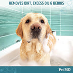 Pet MD Benzoyl Peroxide Shampoo for Dogs, Cats, and Horses - 12oz | Helps Relieve Itchy, Oily & Flaky Skin - Deep Cleansing & Deodorizing Formula - Passion Fruit Scent