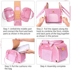 Dog Carrier Purse, Pet Carrier, Bling Waterproof Premium Leather Pet Travel Portable Bag Carrier for Cat and Small Dog Home & Outdoor Small Bling Pink