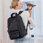 Cleverpup Porter 2-in-1 Dog Gear Backpack – Premium Dog Travel Bag with 10 Pockets, Zip-Off Treat Pouch, Leash Clip, Waterproof Pockets & Water Bottle Holder – Weekend, Hiking, Camping, Graphite