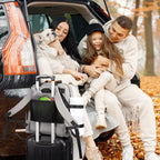 Modoker Dog Travel Backpack Set with 2 Food Bags, 2 Bowls and 1 Mat, Grey | Water-Resistant Oxford Fabric | Roomy Main Compartment | Multiple Functional Pockets | Stroller Strap | Leak-Resistant Lining