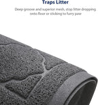 Cat Litter Box Mat, Kitty Premium PVC Pad, Durable Trapping Rug, Phthalate Free, Urine-Resistant, Scatter Control, XXL 47 x 36 Inch, Grey