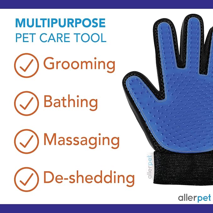Allerpet Cat Dander Remover w/Free Pair of Grooming Gloves & Mitt (12oz)