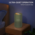 FULMINARE Air Purifiers for Home Bedroom H13 HEPA Air Filter | 360° Intake for Pet Hair, Smoke, Odors , 3 Speeds, Timer, 24dB, Small Mini Air Purifier with Night Light, Sage Green