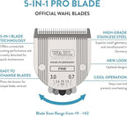 WAHL Professional Animal 5-in-1 Adjustable Blade Arco, Bravura, Chromado, Creativa, Figura, and Motion Pet, Dog, and Horse Clippers - Fine (2179-301)