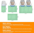 Cat Litter Mat 35"x24",Double Layer EVA Litterbox Mat Green | Extra Large Honeycomb, Waterproof & non-slip, Odor-free, easy clean, washable durable floor protector,scatter control