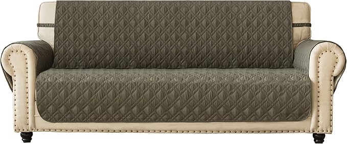 Ameritex Couch Sofa Slipcover 100% Waterproof Nonslip Quilted Furniture Protector Slipcover for Dogs, Children, Pets Sofa Slipcover Machine Washable (Green, 78")