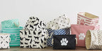Bone Dry Pet Storage Collection Striped Paw Patch Bin, Rose, Small Round