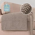 H.VERSAILTEX Plush Chenille Couch Armrest Cover 2 Packs Thick and Soft Sofa Covers Furniture Protector Cover for Pets (27.5" x 27.5", Cuban Sand)