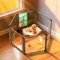 FXW AuraSpace Pro Clear Acrylic Indoor Dog Playpen, 24" H, 6 Panels | Open View, No Climbing Bars, Heavy-duty Metal, DIY Layouts, Easy Access, For Puppies & Small Dogs, Patented