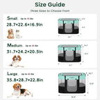 Love's Cabin Medium Dog Tent Crate, Portable Foldable Pop Up Dog Kennel Playpen with Carrying Case (Green)