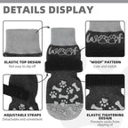 KOOLTAIL Dog Socks Shoes for Hot Pavement to Prevent Licking Paws, Winter Dog Boots&Paw Protector for Hardwood Floors Anti Slip,Traction Control Grip Booties for Small Medium Large Senior Dogs,Black M