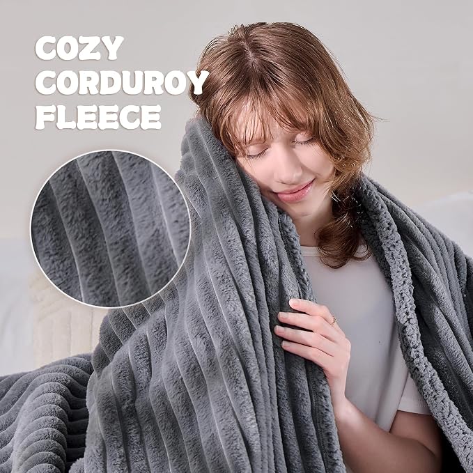 Waterproof Calming Cat Blanket for Indoor Cats, Noiseless Soft Plush Dog Blanket for Pets, 500GSM Thick Faux Fur Pet Throw, Couch Furniture Protector for Puppy, Charcoal Grey, 25x30(Pack of 4)