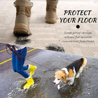 4 Pieces Shoe Tray for Entryway, Waterproof Boot Tray Shoe Mat Multi-Purpose Dog Cat Bowl Mat Pet Food Tray Boot Mat for Entryway Indoor Outdoor Floor Protection (Black,30 x 15 x 1.2 Inch)