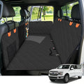 Dog Seat Cover, 3-Section Design, Waterproof Non-Slip Car Hammock for Large Dogs, Fit Full-Size Truck & SUV, +45% Extra Space, Black