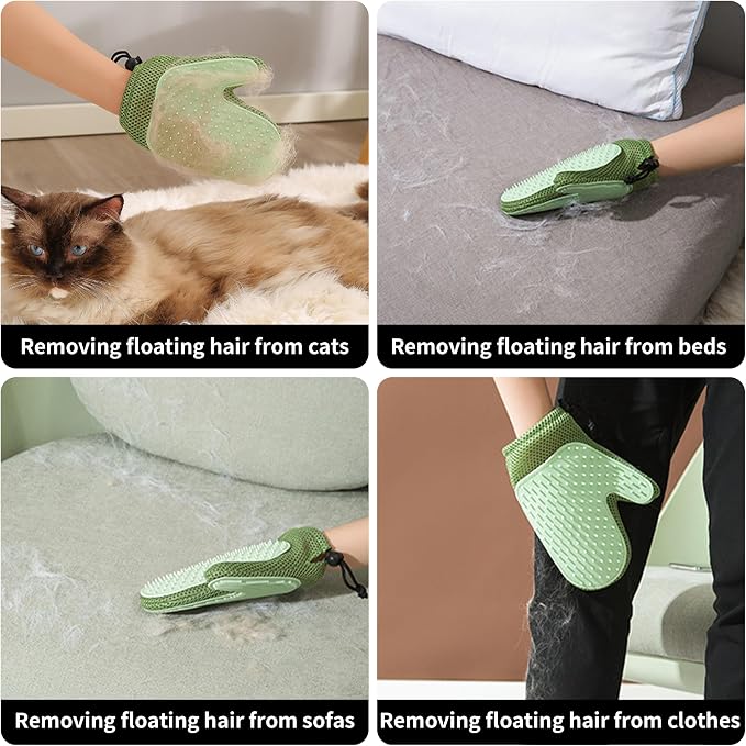 Quiet Cat Clippers & Cat Grooming Kit for Matted & Long Hair | 250Min Cordless Pet Shaver, Low Noise Pet Hair Trimmer for Grooming,2in1 Wide & Narrow Blades,4 Combs,Scissors & Glove(Black)