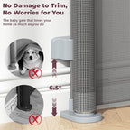 Retractable Baby Gates for Doorway, 58" Wide Mesh Dog Gate for Stair | 34" Tall Toddler Pet Gate Extra Wide Indoor and Outdoor, Easy Install, Essential for Home Safety, Gray