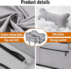 Center Console Dog Car Seat,Dog Car Seats for Small Dogs with Soft Mattress,Pet Puppy Cars Seat (Grey, Medium)