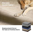 Veehoo Outdoor Elevated Dog Bed Large Sized Dogs, Cooling Raised Dog Cots | Off-ground training platform, portable camping hammock, breathable mesh, easy to clean, no-tool setup, 45"x33", Beige Coffee