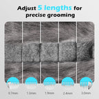 Cat Clippers for Grooming with 5-in-1 Blade Cat Grooming Kit | Cordless Rechargeable Hair Trimmer Detachable Stainless Steel Blade Pet Shaver for Small Kitty Paw Face Head Body