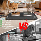 Dog Bowl Set, No Spill Dog Water and Food Bowl with Silicone Mat | Large Capacity 304 Stainless Steel Bowls, 2-In-1 Set, Slows Drinking, Anti-Slip Silicone Feeding Mat, Home/Travel, 6-7 Cups