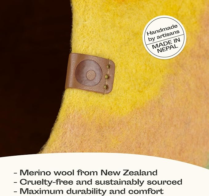 MEOWFIA Cat Cave – Premium Felt Cat Bed Enclosure for Indoor Cats, Handmade Merino Wool (Tucson Sunset, Medium)