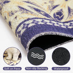 Cat Litter Mat, 33"x22" High-Density PVC Cat Litters Trapping Mat, Waterproof & Non-Slip Backing, Litter Box Catcher, Soft on Kitty Paws, Easy Washable Pet Supplies Blue