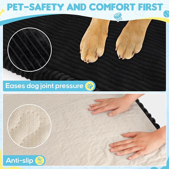 Loiion Dog Car Bed, Non-Slip Backseat Extender Pet Mat 56"x28.7" | Removable, Washable Dog Bed With Waterproof Liner Protects Car Seats, Anti-Slip Travel Bed For Dogs