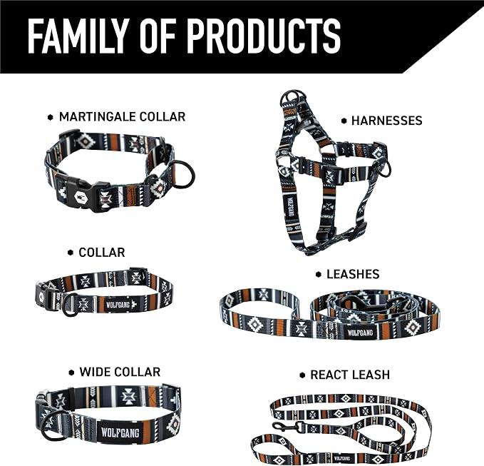 Wolfgang Heavy Duty Dog Leash, Pull-Tested for Walking & Training, NewMoon Print, Small
