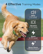Dog Shock Collar - 4500FT Dog Training Collar with Remote for 10-120lbs Small Medium Large Dogs, IPX8 Waterproof Rechargeable Dog eCollar with Beep(1-8) Vibration(1-16) Safe Shock(0-99), No-Shock Mode