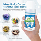 Dental Powder for Dogs - Plaque Control & Tartar Remover, Breath Freshener | Perio Support Powder for Dogs with Probiotics, Vitamins & Natural Extracts - 2.82 oz (80g)