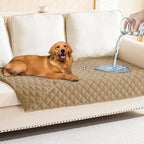 Smiry Waterproof Reversible Pet Couch Covers for Dogs | Pet Friendly, Soft Fabric, Washable Sofa Furniture Protector for Dogs Cat Kids, Checkered (30"x70", Camel/Camel)