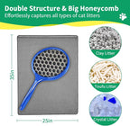 GRELY 35''X 25'' Large Litter Mat, 2 Layer Cat Litter Mat Litter Trapping Mat,Litter Box Mats for Floor, Cats Litterbox Catcher Rug for Kitty Pet, Waterproof Urine Proof,Non-Slip
