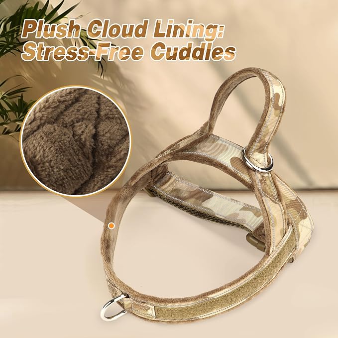 Forestpaw No Pull Dog Harness with Large Handle,Comfortable,XL,Camo Brown | Adjustable Fits Chest 32-39",80-110 lbs,Slip On,Quick Release Buckle,Easy Control,Soft Padded,for Large Dogs Walking Training