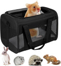 Cat Carrying Case - Pet Carrier Airline Approved, Protable and Breathable Pet Travel Carrier Removable Fleece Pad, Collapsible Cat Carrier Dog Carrier for Medium Cats Small Cats Dogs (Small, Black)