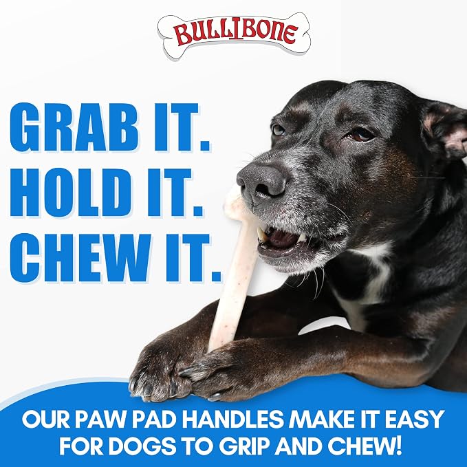 Bullibone Nylon Dog Chew Toy for Aggressive Chewers - Dental Hygiene Bone with Peanut Butter Flavor, Durable Tough Chew Toys for Small Dogs, Indestructible Dog Bone - 2 Pack