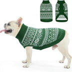 HOMIMP Dog Sweater Argyle - Warm Sweater Winter Clothes Puppy Soft Coat, Ugly Dog Sweater for Small Medium and Large Dogs, Pet Clothing Boy Girl, Green SM