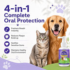 Pet Oral Care Spray, Cat & Dog Breath Freshener Spray, No Brushing | Plant-Based Dog Teeth Cleaning Spray, Reduce Bad Dog Breath, Daily Plaque Control & Gum Comfort Support, 1.69 Fl Oz