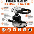Dual Retractable Dog Leash,10 FT Tangle-Free Leash for 2 Dogs, Detachable for Single Use,One-Button Brake & Lock, Up to 44 lbs Each, 360° Swivel, Non-Slip Handle + Poop Bag Holder (Grey)