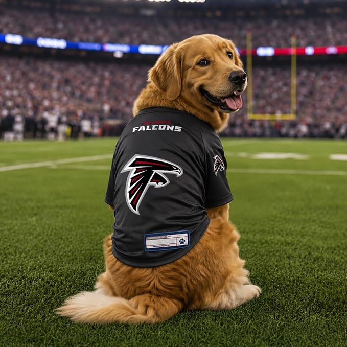 Littlearth NFL Atlanta Falcons Stretch Pet Jersey, Team Color, Small
