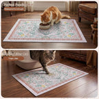 Glittme Cat Litter Mat, 33"x22" Non-Slip Washable Trapping Mat for Cats | Litter Trapping Mat With Thick PVC Coil To Catch Scatter, Soft On Paws And Waterproof Bottom To Protect Floors