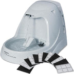 PetSafe Drinkwell Platinum Cat Fountain, Includes 12 Carbon Filters | 168 Oz Capacity, Falling Stream Encourages Drinking, Adjustable Flow, Top-Shelf Dishwasher Safe, 12 Filters Included