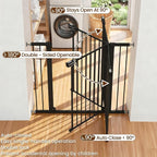 Mumeasy 36" Tall Baby Gate, Walk Through Dog Gate for Stairs & Doorways | Extra tall design, secure pet barrier, one hand operation, easy access, for dogs cats babies toddlers
