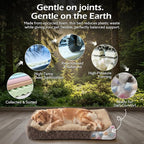 JOEJOY Orthopedic Dog Bed Medium Sized Dogs, Extra Thick Supportive Big Dog Couch Bed with Sides, Ultra Soft Pet Bed Sofa, Brown, 35''x25''