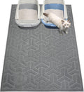 UPSKY Waterproof Cat Litter Mat Large 35" x 47" Soft on Kitty Paws, Gray | Litter Box Mat, Cat Litter Mat Litter Trapping Mat, Waterproof Scatter Control, For Indoor Cats, Easy to Clean