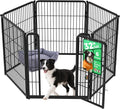FXW Homeplus Indoor Dog Playpen, 32" H, 6 Panels, for Small & Medium Dogs | Stress-free play, Heavy-duty, Semi-open design, Easy setup, Threshold-free gate, Expandable, Patented