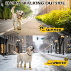 EXPAWLORER Dog Socks for Summer Hot Pavement to Prevent Licking Paws, Anti Slip Doggie Grippy Booties Shoes for Hardwood Floors, Boots & Paw Protectors for Small Medium Large Senior Dogs Khaki L