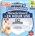 Hartz Miracle Guard Dog and Puppy Dog Pads Max Absorbency 24 Hour Use Odor Eliminating No Leaks, 2XL Size 20 Count